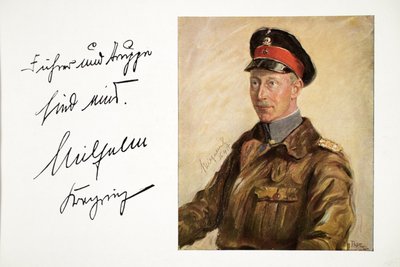 William, Crown Prince of Germany in Army Uniform by William Friedrich Georg Pape